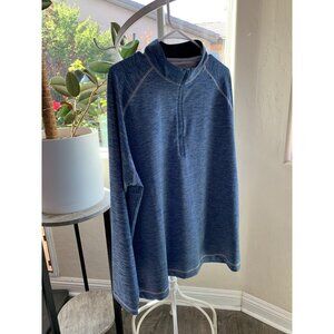 Robert Graham Pullover Golf Active Mens Size 2XL Blue 1/4 Zip Shirt 6854